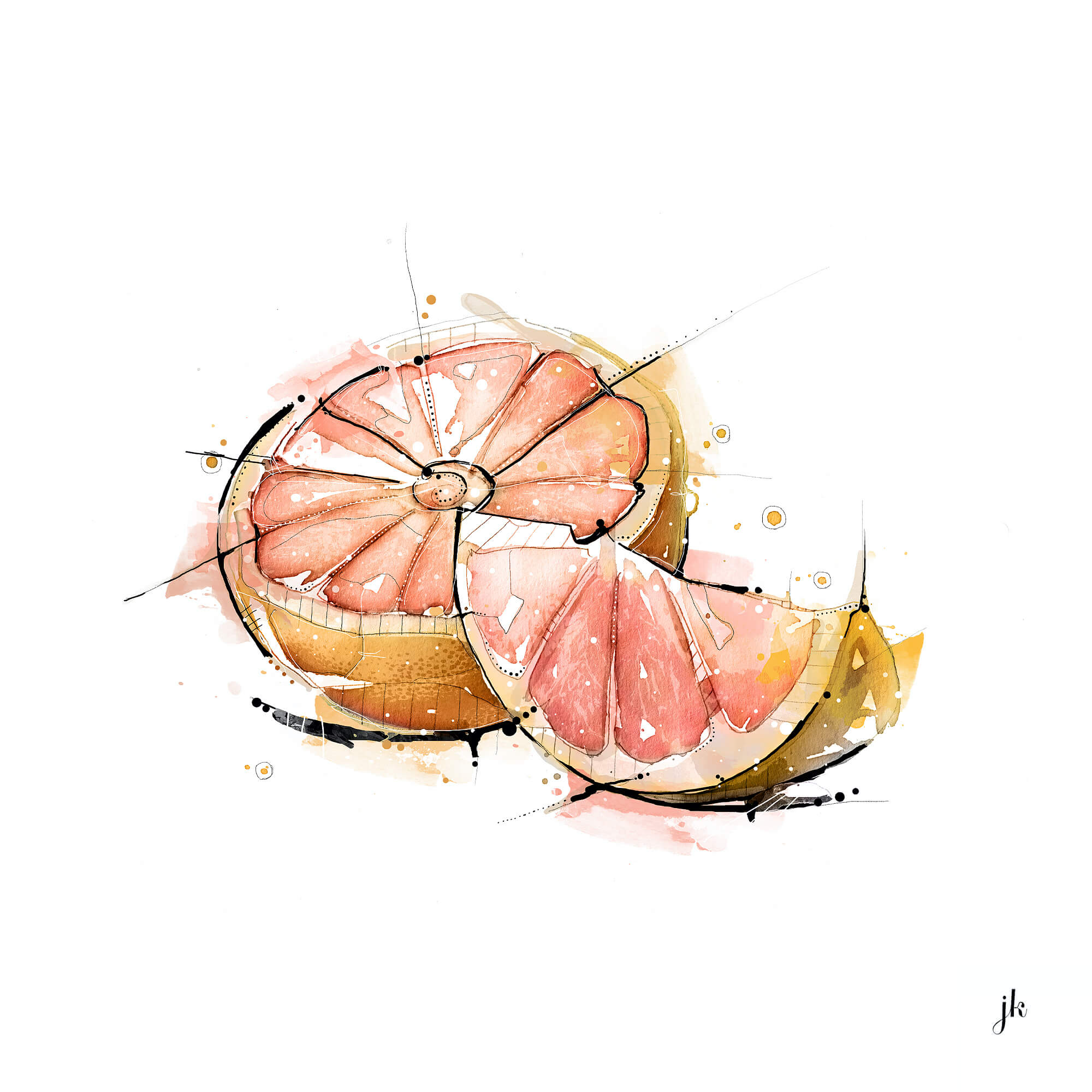 Grapefruit Canvas Print