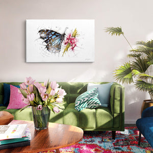 Blue Tiger Butterfly Canvas Print