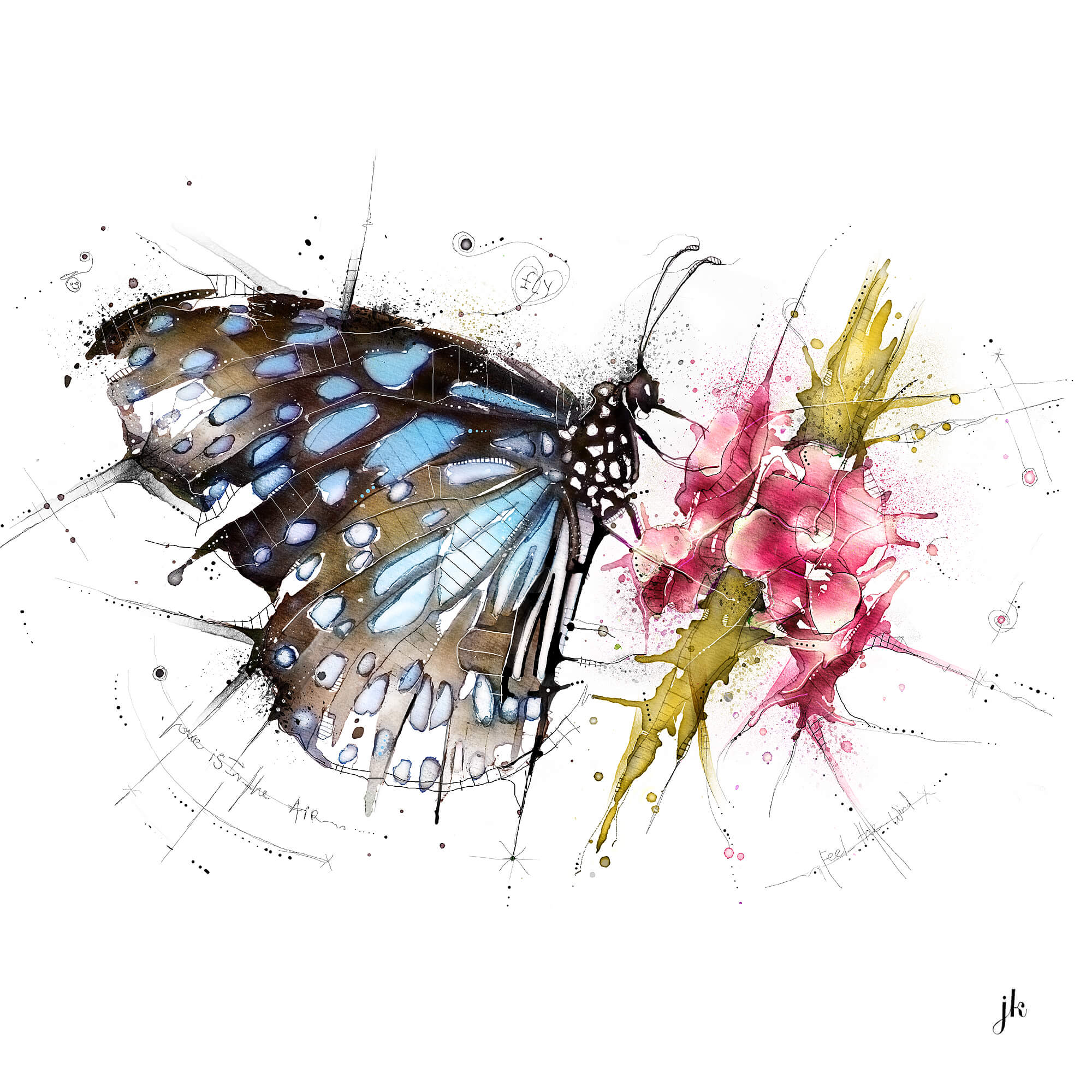 Blue Tiger Butterfly Canvas Print